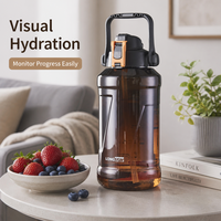 Bouteille d'hydratation Longstar OEM 2L sans BPA, écologique, anti-fuite, avec bouchon à boire directement et corde, pour usage alimentaire