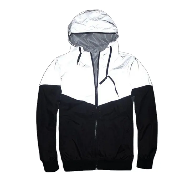 Осенне-зимняя мужская Светоотражающая куртка Hiphop, Мужская ветровка с подкладкой, уличные камуфляжные куртки, Мужское пальто для бега и бега