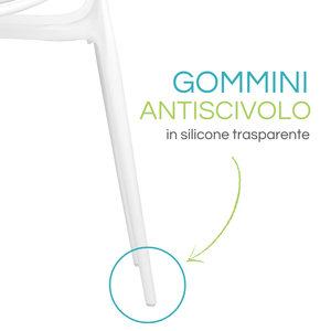 Sedie Maestro in Polipropilene 53x52x81 Cm Ergonomiche con Piedini in Gomma - Product Image 5