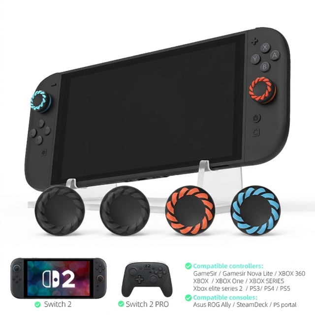 Silicone Soft Thumb Stick Grip Cap Protective Cover for Nintendo Switch 2 Joy-con Controller NS2 Protector Case NS 2 Accessories