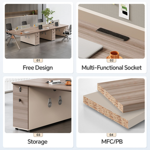 Hiện đại Modular bảng Bàn di chuyển Modular văn phòng bàn máy tính phân vùng tủ văn phòng bàn làm việc văn phòng đồ nội thất - Product Image 3