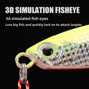 Leurre flottant en alliage <span class=keywords><strong>de</strong></span> <span class=keywords><strong>zinc</strong></span> avec triple hameçon renforcé pour lancer longue distance depuis le rivage, appât artificiel dur pour la pêche au Spanish Bonito - Product Image 4