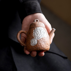 Teiera in ceramica stile giapponese fatta a mano in stile Kung Fu Vintage Old Rock <span class=keywords><strong>Silver</strong></span> teiera Set da tè e caffè - Product Image 5