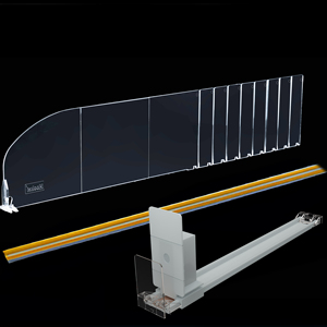 Système de poussée par gravité Flex Étagères à rouleaux Système de gestion d'étagère intelligente Poussoir - Product Image 1