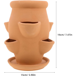 Pot de fleurs vertical en <span class=keywords><strong>terre</strong></span> <span class=keywords><strong>cuite</strong></span> pour fraises, vases et jardinières en <span class=keywords><strong>terre</strong></span> <span class=keywords><strong>cuite</strong></span>, pot à herbes en <span class=keywords><strong>terre</strong></span> <span class=keywords><strong>cuite</strong></span> - Product Image 4
