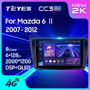 TEYES <span class=keywords><strong>CC3</strong></span> 2K para <span class=keywords><strong>Mazda</strong></span> 6 II GH 2007 - 2012 Radio de coche reproductor de vídeo Multimedia navegación estéreo GPS Android 10 No 2DIN 2 Din - Product Image 1