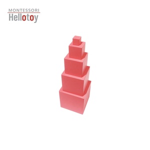 <strong>Montessori</strong> Infant Toy Toddler Pink <strong>Tower</strong> - Product Image 1