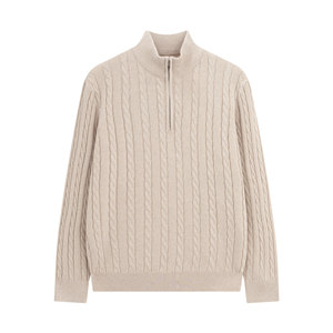 Maglione da <span class=keywords><strong>Uomo</strong></span> Business Personalizzato in Lana/Cashmere 220g, Stile Old Money, Lavorato a Maglia con Logo Frontale, Anti-Pilling, <span class=keywords><strong>Slim</strong></span> Fit, per Autunno e Inverno - Product Image 2