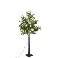 1,5M LED-Olivenbaum-Lichterkette mit 220 Warmweißen Glühbirnen Künstlicher Blätterbaum-Lichterkette für Innenräume, Hochzeiten & Weihnachtsdekoration