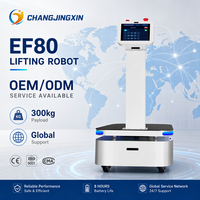 Robot de transport d'entrepôt autonome AMR Changjingxin EF80 300KG avec levage, SLAM, gestion de flotte, OEM, précision de 5 cm, batterie 40Ah