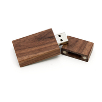 Jaster — clé usb en bois noyer personnalisé, support à mémoire de 8 go 16 go 32 go 64 go, lecteur flash avec logo en bois