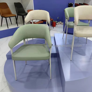 Chaises de salle à manger de style nordique, meubles modernes pour la maison, <span class=keywords><strong>fauteuil</strong></span> en métal avec panneau MDF pour le salon - Product Image 1