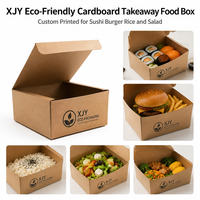 Hete Verkoop Afhaalmaaltijden Dozen Voor Snelle Lunch Sushi Rijst Fruitsalade Burger Eco Kartonnen Afhaalmaaltijden Pakket Papieren Doos