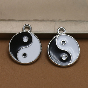 Pendentif en alliage de Zinc en émail, 22x18mm, Tai Chi <span class=keywords><strong>Yin</strong></span> et Yang, 8 diagrammes, bijoux, accessoires de fabrication, breloques, bricolage, Diy, livraison gratuite - Product Image 2