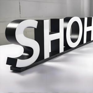 Acrylic 3D LED thư dấu hiệu kinh doanh sáng signage tùy chỉnh thép không gỉ cửa hàng biểu tượng ánh sáng lên LED kênh thư ký - Product Image 1