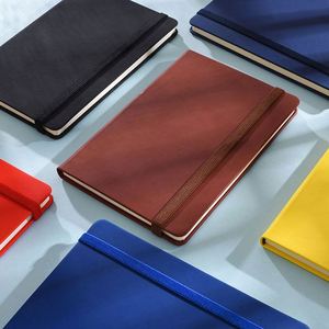 Promotional <b>Personalised</b> Stationery Leather <b>Notebook</b> A5 Custom Hardcover Logo Binding Elastic Strap <b>Notebook</b> for Business - Product Image 4