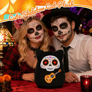 Peluche <span class=keywords><strong>de</strong></span> Gato Negro del Día <span class=keywords><strong>de</strong></span> <span class=keywords><strong>Muertos</strong></span>, Gato Esqueleto <span class=keywords><strong>de</strong></span> Peluche con Guitarra, Lindos Regalos <span class=keywords><strong>de</strong></span> Halloween y Día <span class=keywords><strong>de</strong></span> <span class=keywords><strong>Muertos</strong></span> para Niños - Product Image 4