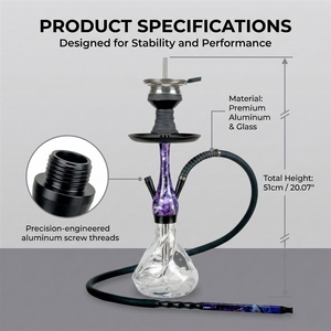 Éxito de Ventas Transfronterizo: <span class=keywords><strong>Cachimba</strong></span> Árabe, Pipa WOOKA de Aleación de Aluminio y <span class=keywords><strong>Accesorios</strong></span> para Fumar, Directo de la Fábrica HOOKAHSHISHA - Product Image 3