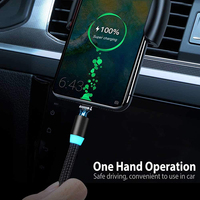 Câble de chargement magnétique USB Micro et Type C, 3 en 1, tressé, 1 M, pour iPhone, livraison gratuite