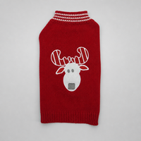 Pull de Noël en acrylique pour chien, imprimé rennes, tricoté, doux et chaud, costume d'hiver pour chiots et chiens de taille moyenne à grande