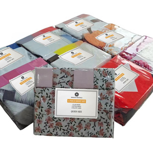 Chất lượng cao 6 cái Khăn trải giường được trang bị Sheets đen sợi nhỏ in tấm ga trải giường thiết lập Nhà cung cấp - Product Image 6