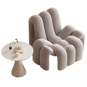 Fauteuil simple en tissu au design nordique créatif, chaise araignée, pour salon et hôtel, personnalisable, chaise décontractée irrégulière - Product Image 3