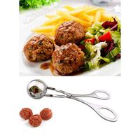 Sendok Pembuat Bola Daging Baja Tahan Karat dengan Pegangan Panjang Penjepit Daging Nasi Sendok Bakso
