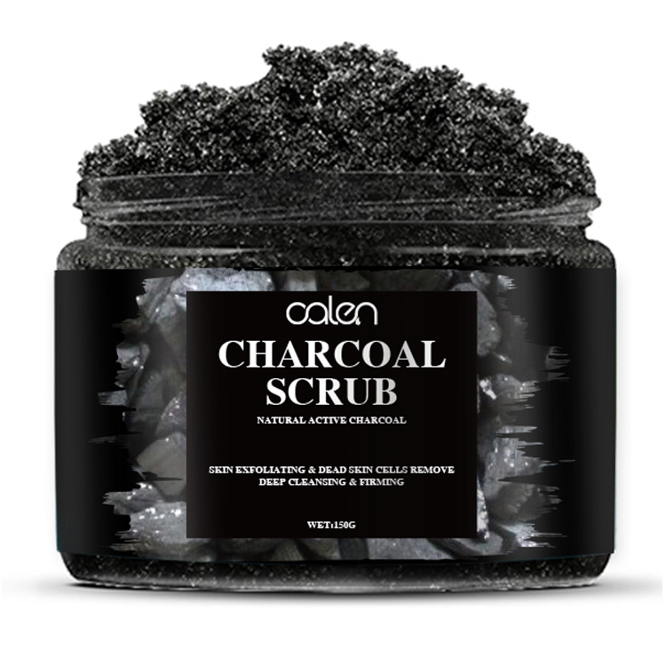 Активированный отшелушивающий скраб для тела, натуральный органический угольный скраб