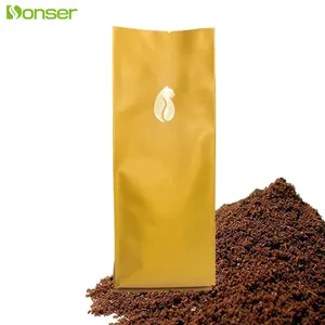 Wholesale Yellow 250g Custom Printing Logo Hot Tea Coffee Plastic Package Bag With Valve Bolsas De Cafe 250g