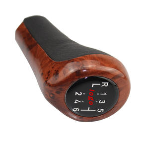 Pommeau de levier de vitesse en cuir grain de bois pour BMW 5 vitesses, ergonomique, logo personnalisé - Product Image 2