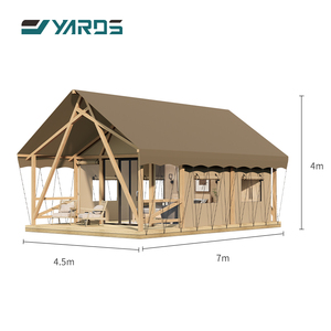 Tende Safari Africane in Legno per Resort, Tende Glamping di Lusso in Tela Impermeabile con Bagno in Vendita - Product Image 1