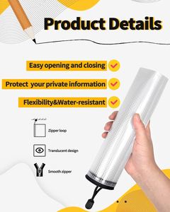 Waterproof Plastic Document Pouch Custom <b>File</b> Folder for Document Mesh Zipper Pouch Transparent Document Organizer Bag - Product Image 3