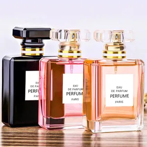 Gratis Monster Parfumfles Met Doos Glas 30Ml 50Ml 100Ml Luxe Lege Vierkante Spuitfles Glazen Parfumflesjes