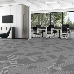 Azulejos de alfombra con estampado de nailon a rayas, pila de bucle acolchada lavable para el hogar, dormitorio, puerta de Hotel, pasillo - Product Image 4