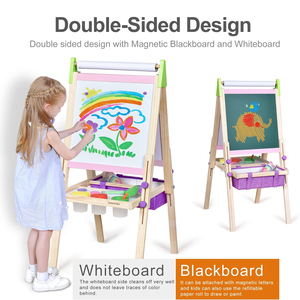 子供木製両面磁気子供ドローイングボードおもちゃ絵画パッドアート用品イーゼル教育 - Product Image 3