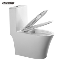 WC monobloc en céramique blanche Empolo Luxury Toilets, ensemble sanitaire avec siège et cuvette pour salle de bain d'hôtel