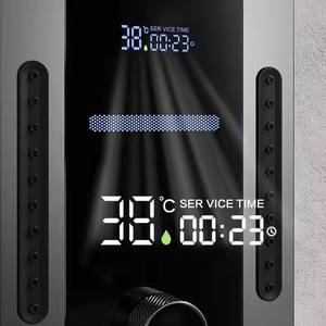 <span class=keywords><strong>Colonne</strong></span> de <span class=keywords><strong>douche</strong></span> murale intelligente en acier inoxydable 304, finition or brossé, avec jets cascade <span class=keywords><strong>SPA</strong></span> pour massage de salle de bain - Product Image 4