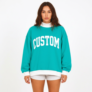 Sudadera Holgada de Invierno para Mujer, Cuello Alto, Tejido Suave, Estilo Casual, la Mejor Calidad, Fabricantes OEM al por Mayor - Product Image 1