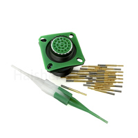 Conector Circular Macho de 22 Pines Serie MIL-DTL-38999 III D38999/26WC35PN, Conector Hembra de Aviación de 22 Pines D38999 D38999/20WC35SN