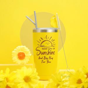 Nouvelle série de brosses à pailles pour gobelets de voiture jaunes, créative et pratique, avec boîte de rangement de haute qualité pour coffret cadeau de remise des diplômes Sunflower - Product Image 4