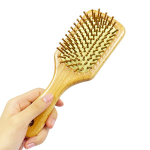 <b>Scalp</b> <b>Massage</b> Wooden Hair Brush with Air Cushion for Hair Health, Relaxation, and Stress Relief - Product Image 6