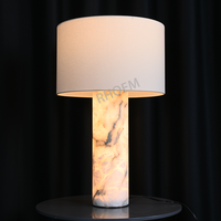 Lámpara de Mesa de Alabastro de Diseño Personalizado para Proyectos de Villas, Iluminación para Hoteles y Hostelería, Fabricante de Lámparas de Mesa