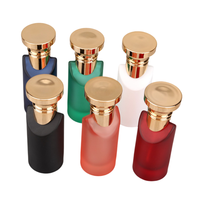 Vaporisateur de parfum cosmétique en bouteille en verre cylindrique ronde colorée vide de 30ml