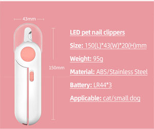 <span class=keywords><strong>Mini</strong></span> coupe-ongles <span class=keywords><strong>pour</strong></span> animaux de compagnie avec ciseaux à ongles à lumière LED <span class=keywords><strong>pour</strong></span> accessoires de toilettage <span class=keywords><strong>pour</strong></span> animaux de compagnie <span class=keywords><strong>chat</strong></span> chien - Product Image 5