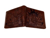 Dompet Anime pendek pemegang dompet PU kualitas tinggi Unisex Seiya Super Saiyan Vegeta Naga Timbul 24 model untuk pria wanita anak-anak