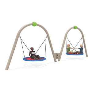 Nhà Máy Thiết Kế Hiện Đại Phong Cách Mới Bán Lẻ Thương Mại Giá Rẻ Kim Loại Nhự<span class=keywords><strong>a</strong></span> Tráng Ghế Trẻ Em Ngoài Trời Đu Bộ - Product Image 5