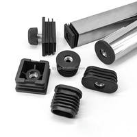 40*40 bouchon de tube d'écrou carré M10 Kit d'inserts de tube carré Niveleur réglable pour meubles pour pieds de table et de bureau
