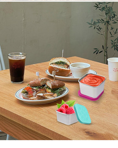 Leakproof 6oz Stainless Steel Snack Lunch <strong>Container</strong> Small <strong>Food</strong> Storage Sauce <strong>Container</strong> with Silicone <strong>Lids</strong> for Office, Travel