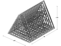 Maison Conteneur Triangulaire Préfabriquée de 20 Pieds à Vendre, Maison Modulaire en Acier avec 2 Chambres et Salon