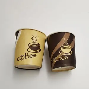 Kingwin dùng một lần gợn tường cà phê đen giấy Coffe cup để bán